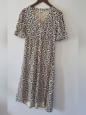 Casa Cabana Bianca Black & White Midi Dress